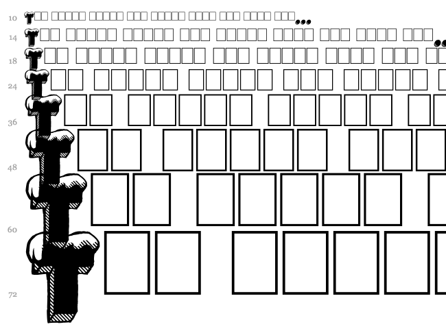 Black Santa font waterfall